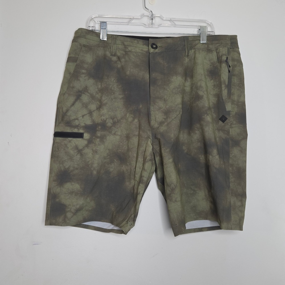 Rip Curl Mirage Boardwalks Global Entry Hybrid Shorts Mens 36 Olive Tie Dye